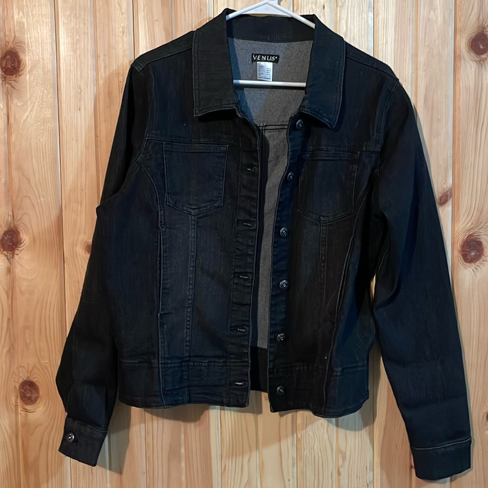 Black denim jacket